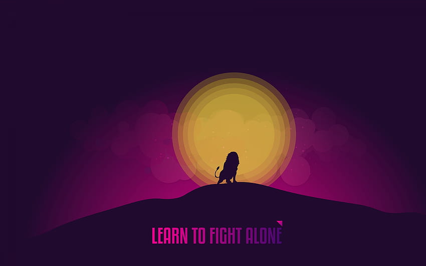 Fight Alone, Inspirational quotes, Minimal, , Typography, motivational HD wallpaper