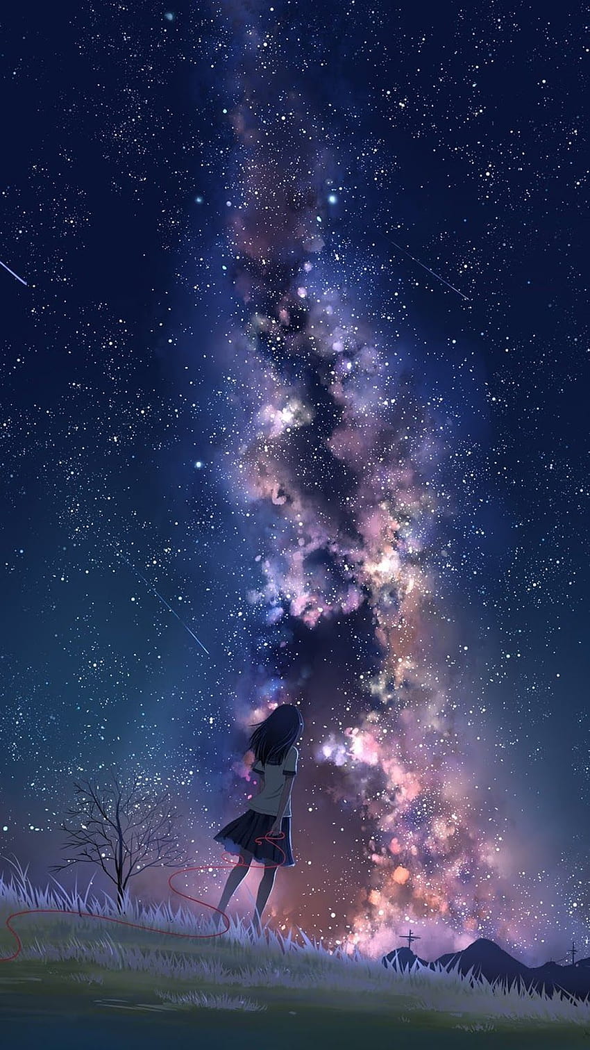 Milky way at night iphone android backgrounds followme, milky way anime HD phone wallpaper