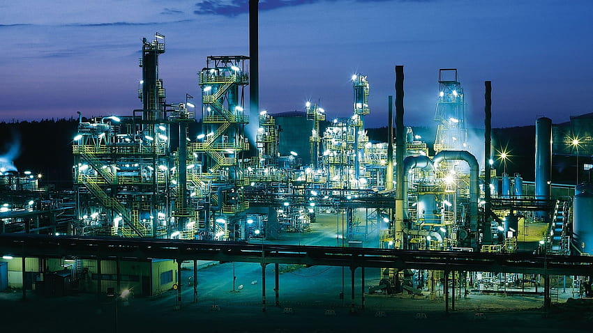 Ölraffinerie HD-Hintergrundbild