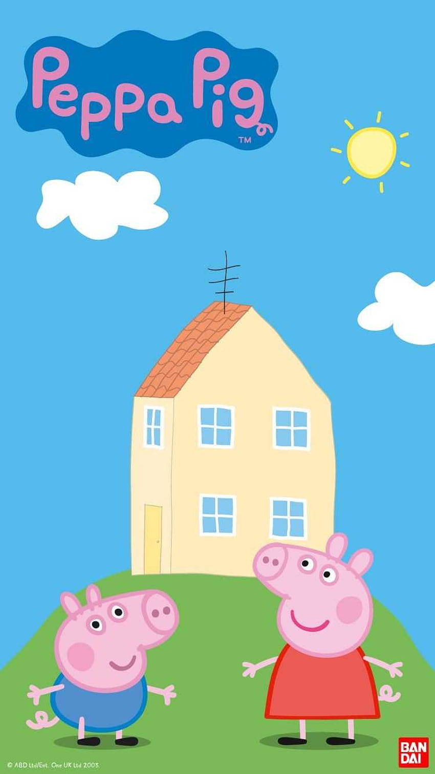 Casa di Peppa Pig, George di Peppa Pig Sfondo del telefono HD