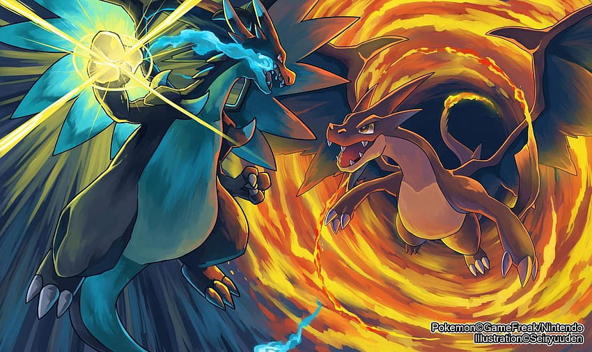 Pokémon Mega Charizard X HD-Hintergrundbild