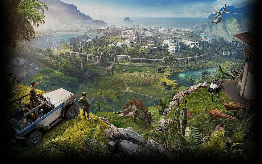 Jurassic World Evolution Steam Profile Backgrounds : jurassicworldevo, jurassic world evolution 2 HD wallpaper