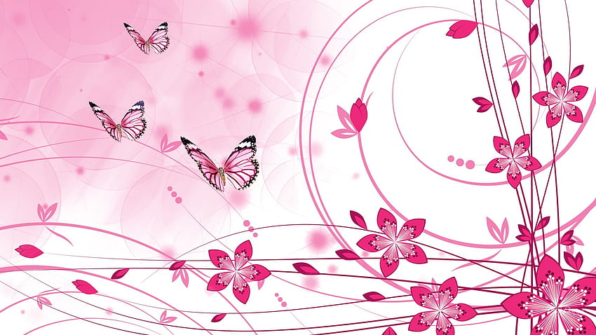 5 Cute Light Pink, estética mariposa rosa portátil fondo de pantalla