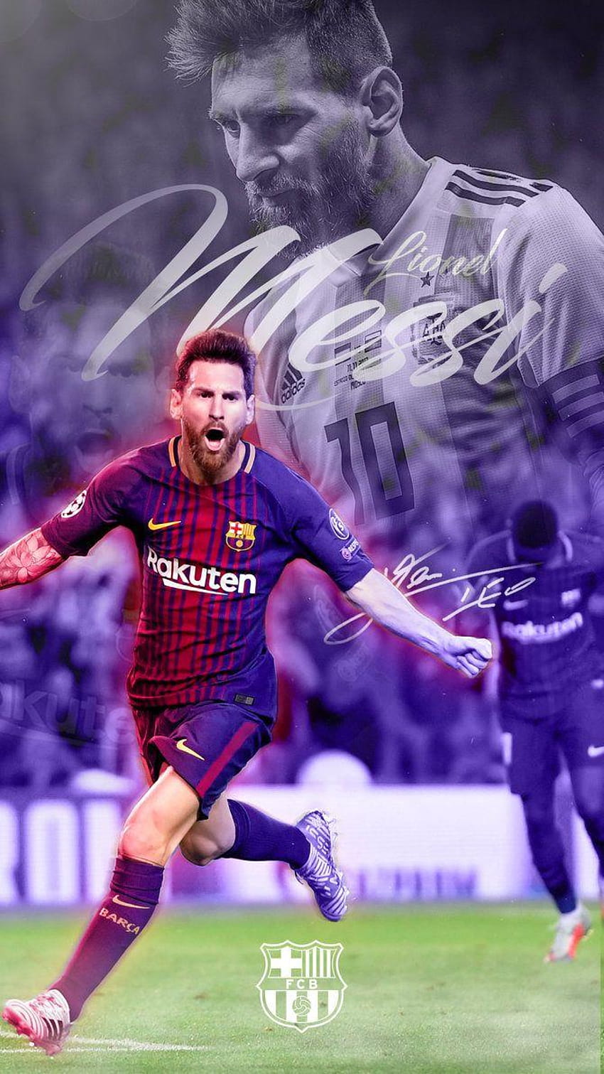 Lionel Messi Phone 2017/2018 โดย GraphicSam เมสซีอาร์เจนตินา 2018 วอลล์เปเปอร์โทรศัพท์ HD