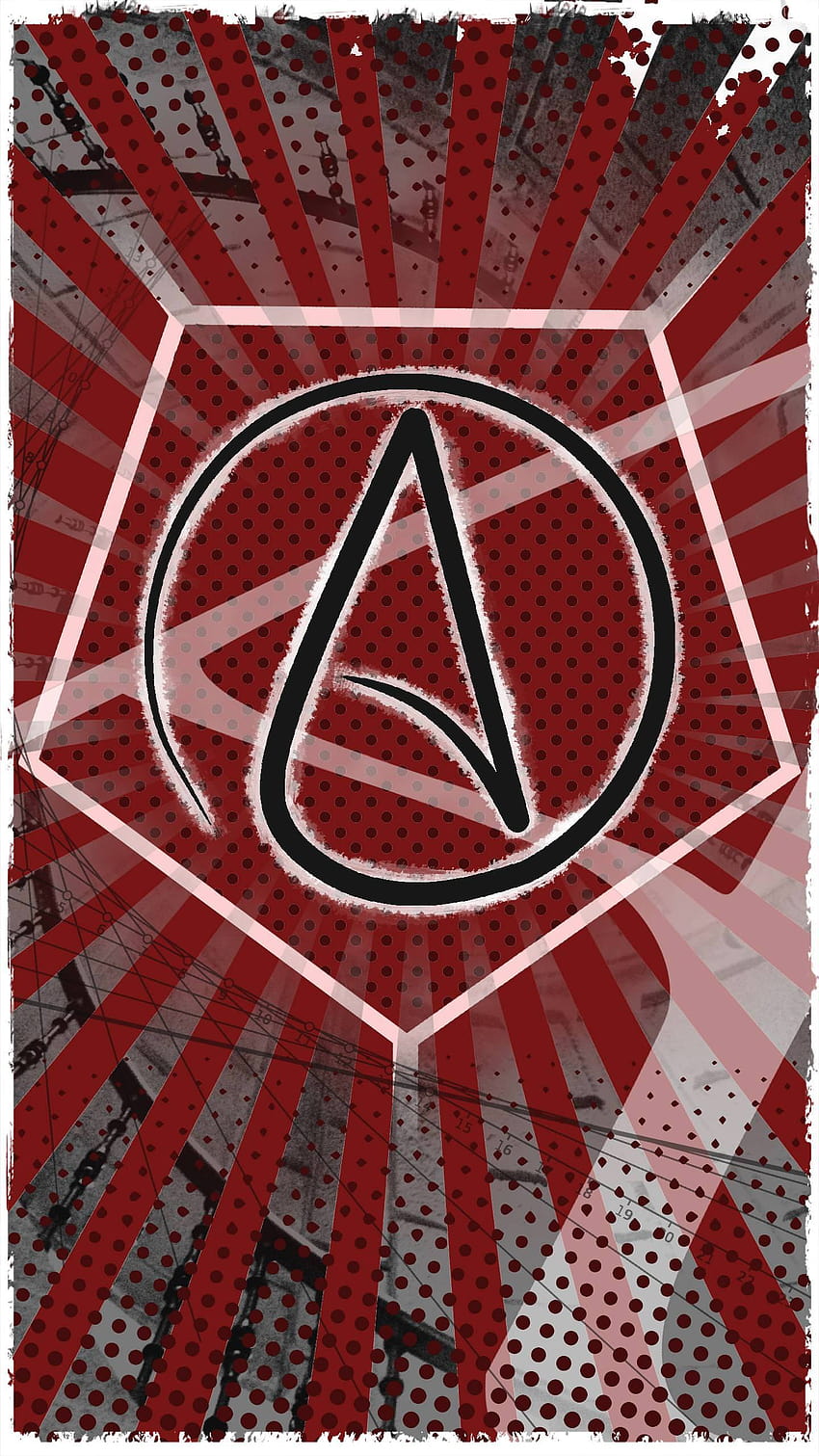 I made an Atheist phone ., atheist symbol HD phone wallpaper