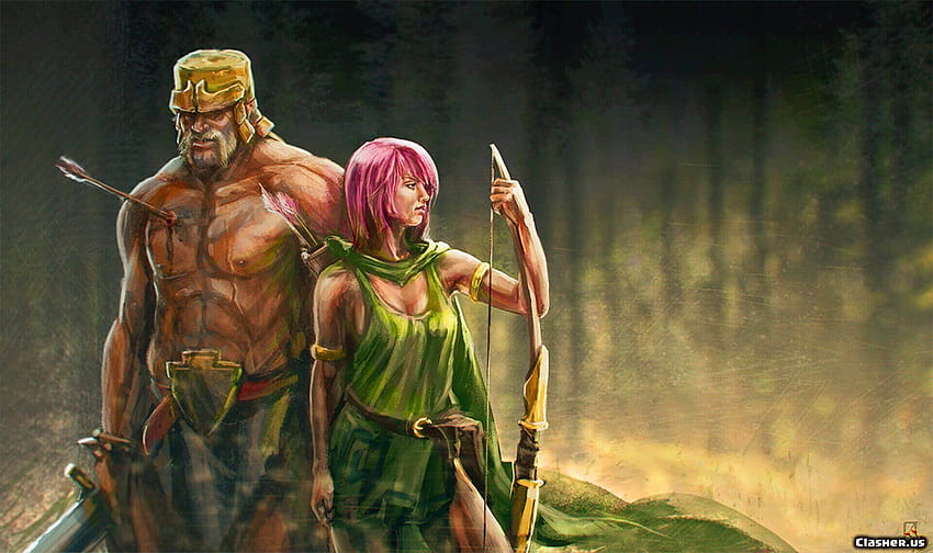 Barbarian Archer old art, clash of clans archer HD wallpaper