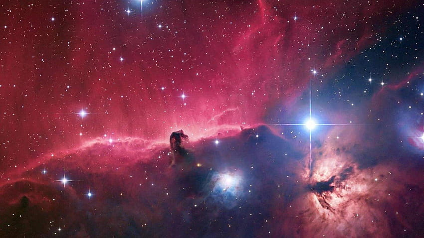 Roter digitaler Universumsraum für Computer HD-Hintergrundbild