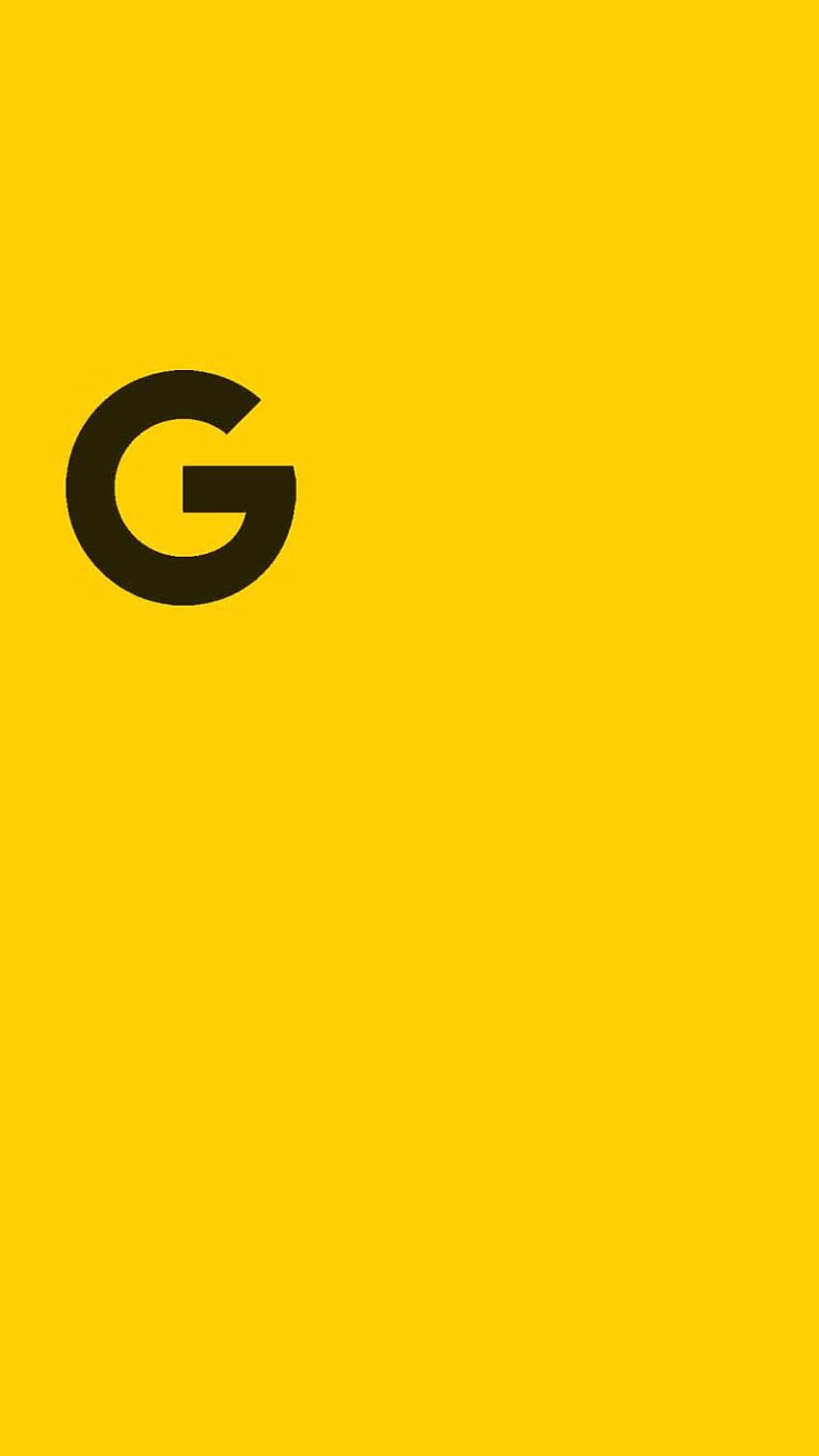 Google 로고 노란색 최소 Android 배경 HD 전화 배경 화면