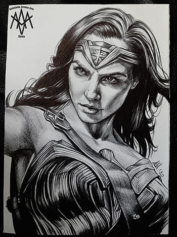 Pencil Drawing  Wonder Woman Wallpaper Download  MobCup