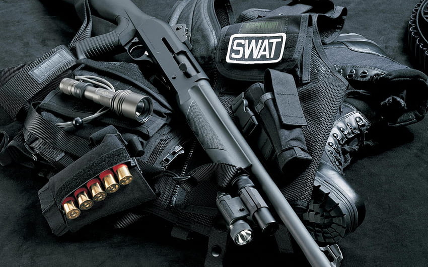 4 Swat, swat della polizia in background Sfondo HD