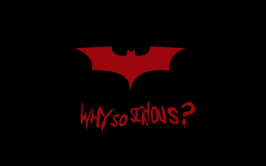 Por qué tan serio Joker Batman Cool Logo y marca joker fondo de pantalla