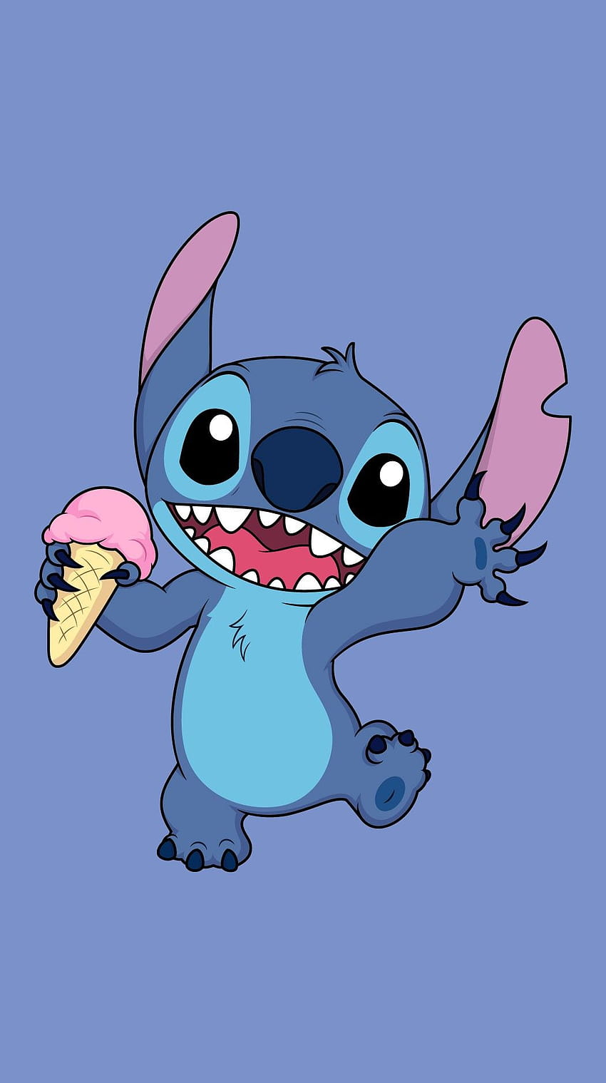Stitch Ice Cream, aesthetic cartoon ice cream HD phone wallpaper