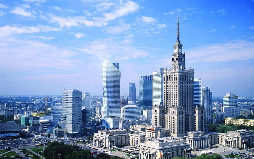 2560x1600 градски пейзажи Полша Варшава HD тапет