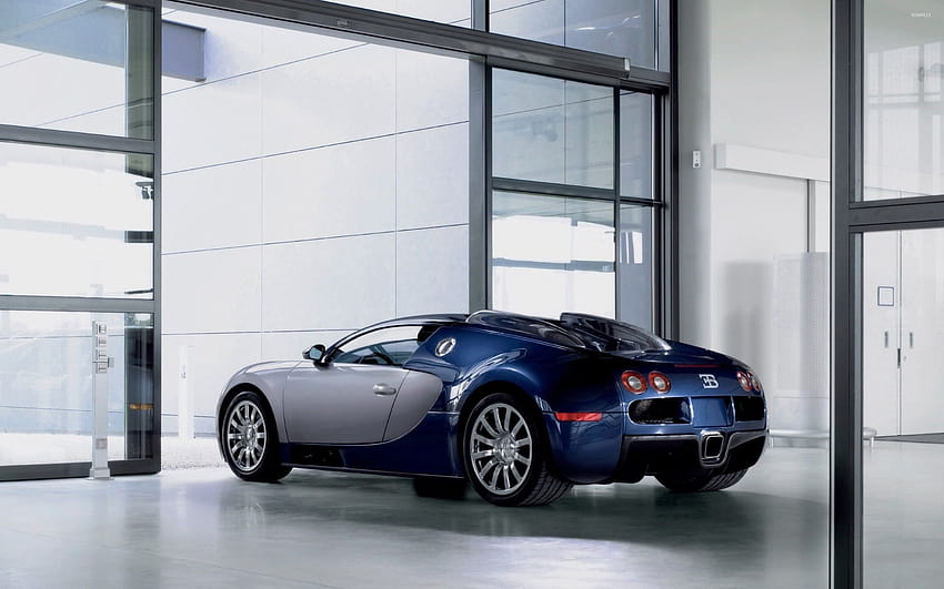 Bugatti Veyron in a showroom, car showroom HD wallpaper