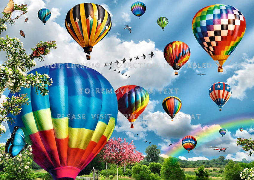 up and away f1 hot air balloons scenery art HD wallpaper