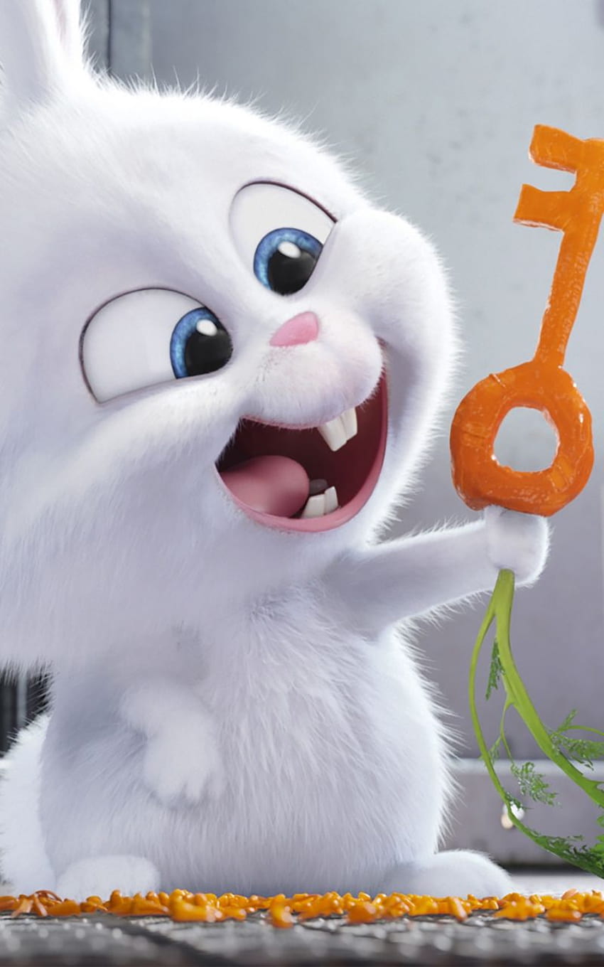 Boule de neige La vie secrète des animaux de compagnie, lapin boule de neige Fond d'écran de téléphone HD