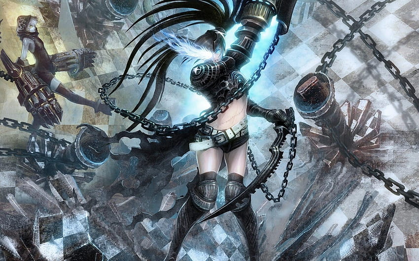 Female Anime Character Dual Monitors Black Rock Shooter Best Anime Figther Hd Wallpaper Pxfuel