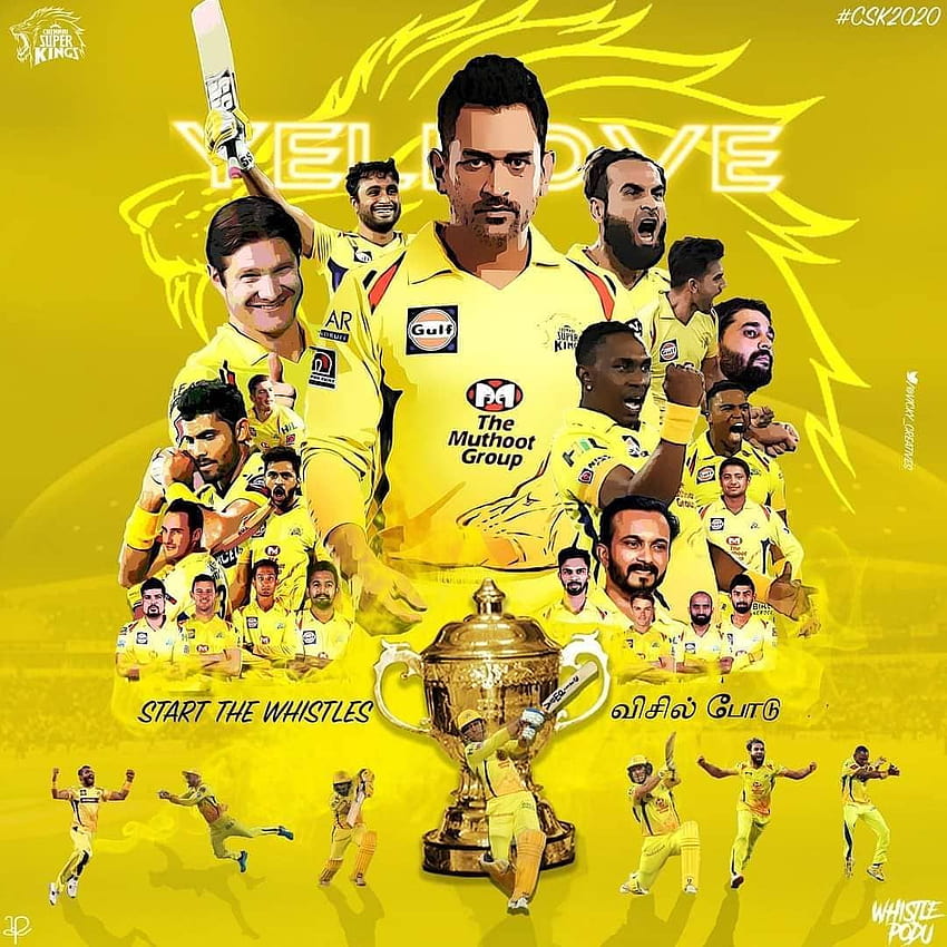 6,904 Likes, 14 Comments, csk all players HD phone wallpaper