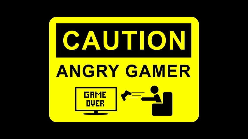 Gaming warning signs, gamer quotes HD wallpaper