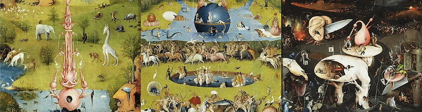 Hieronymus Bosch, Taman Kenikmatan Duniawi [773x2896] Wallpaper HD