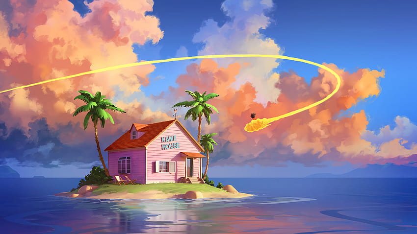Kame House Dragon Ball Z, Künstler, minimalistische Kunst des Drachenballs HD-Hintergrundbild