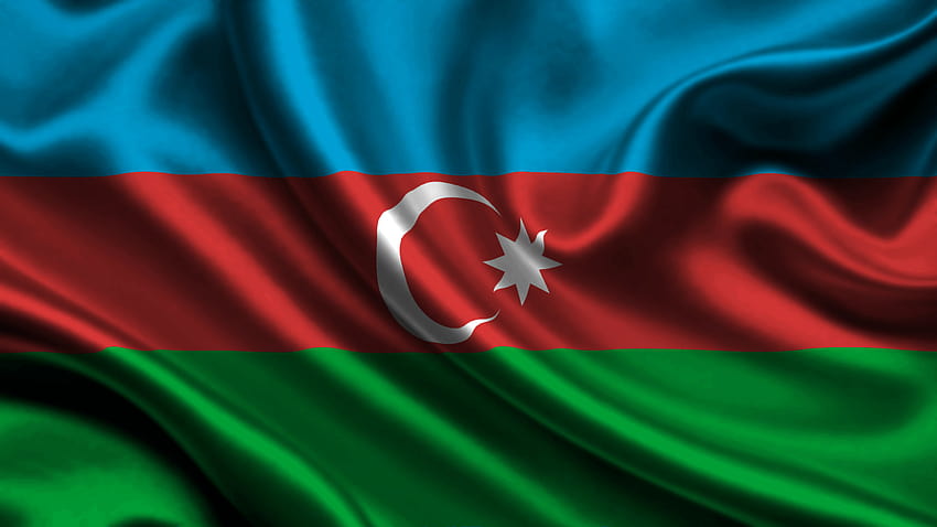 3 flaga Azerbejdżanu Tapeta HD