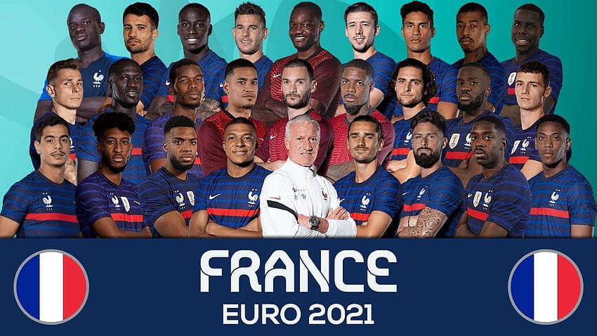 FRANCE SQUAD EURO 2021, tim sepak bola Perancis 2021 Wallpaper HD
