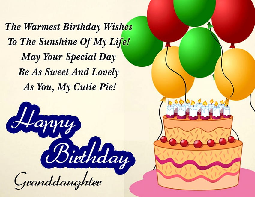 Top 15 Birtay Wishes For Granddaughter, happy birtay text HD wallpaper