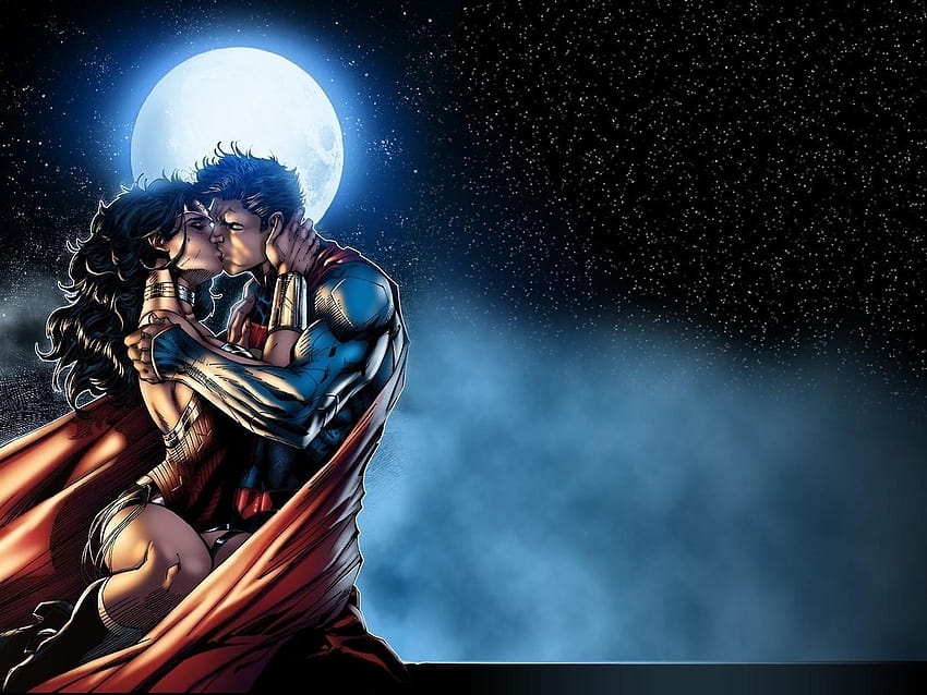 Superman ve Wonder Woman, harika kadın işareti HD duvar kağıdı