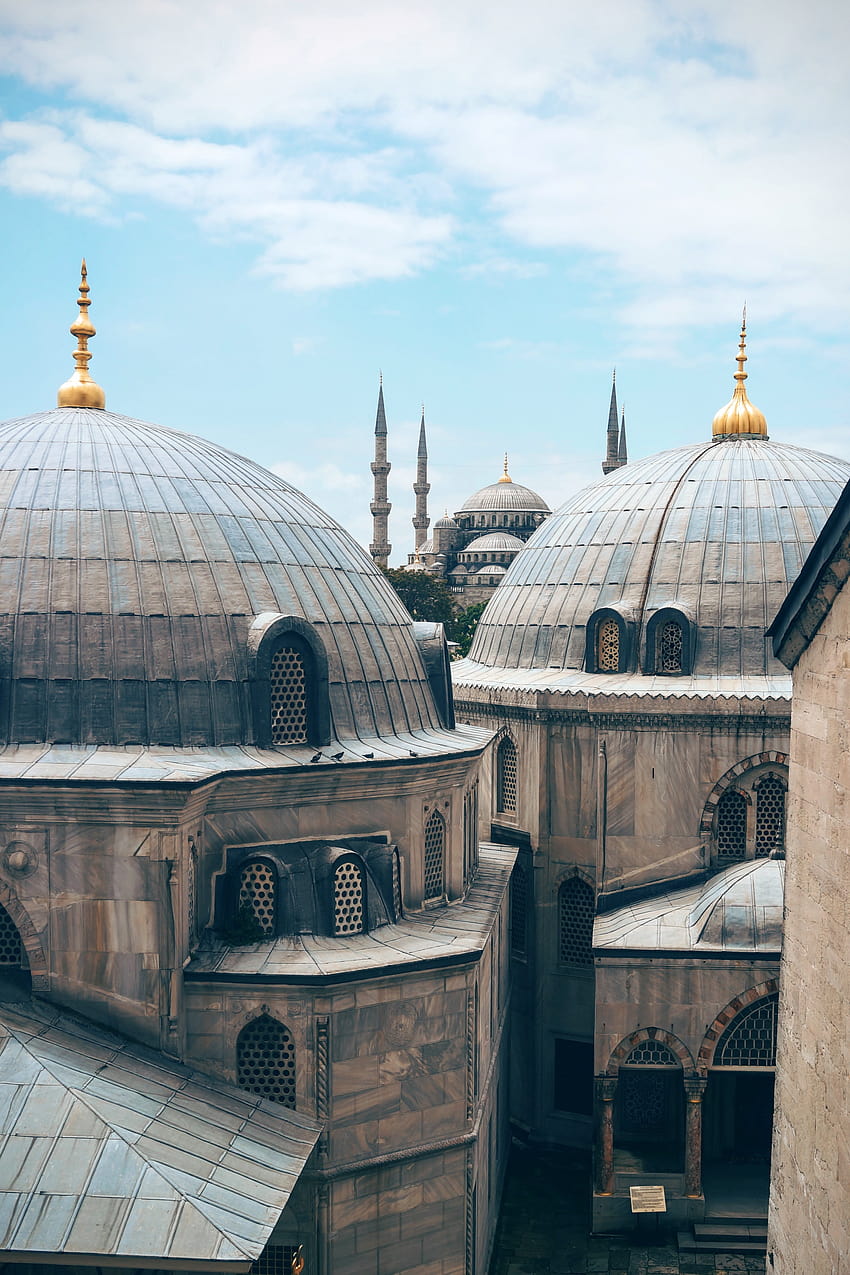 Białe i szare betonowe świątynie, Turcja, meczet, Stambuł, Stambuł iphone Tapeta na telefon HD