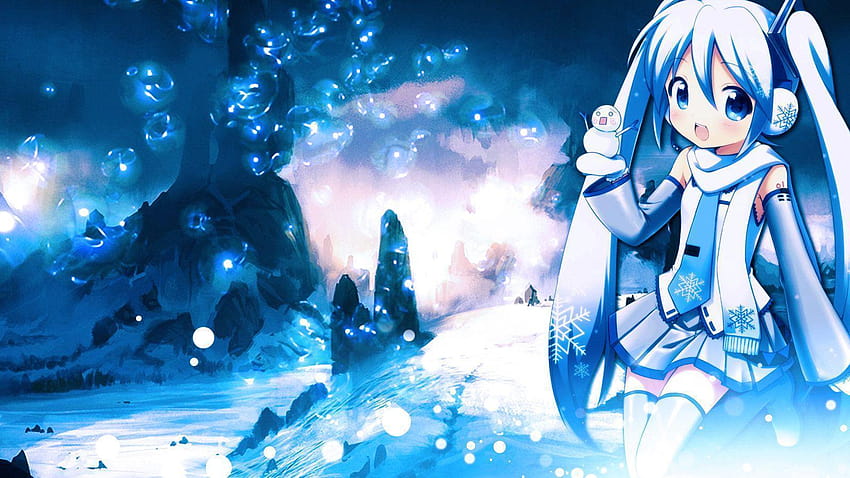 Snow miku by ATNDesign HD wallpaper