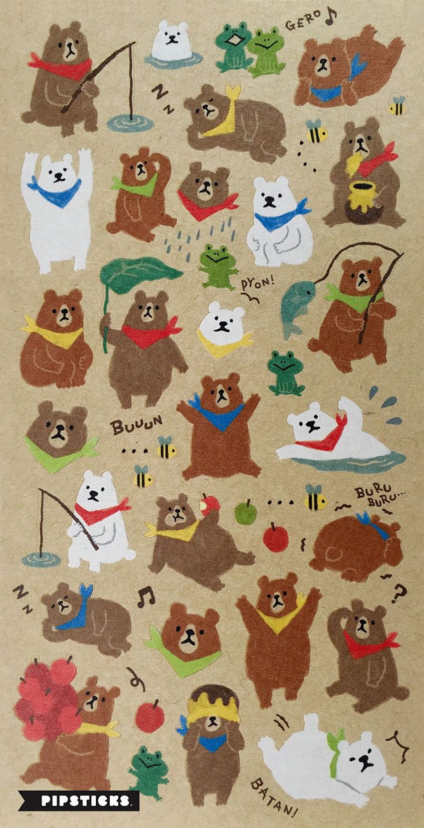 Simpatico cartone animato di orso coreano, orso Sfondo del telefono HD
