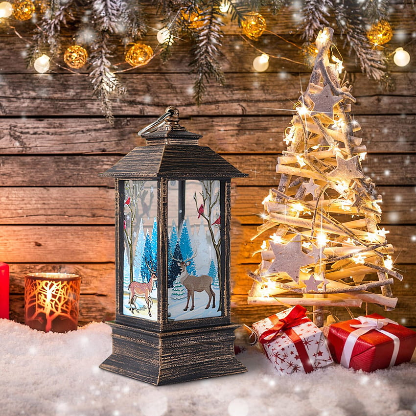 2 świeca bożonarodzeniowa z świeczkami Led Tea Light na świąteczne dekoracje Party boże narodzenie 2022 nowy rok naklejki do wystroju domu Tapeta na telefon HD