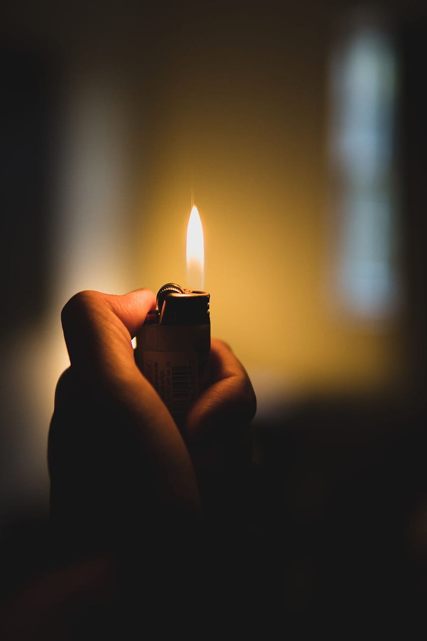 person holding lighter with yellow light – Human on, lighters aesthetic HD phone wallpaper