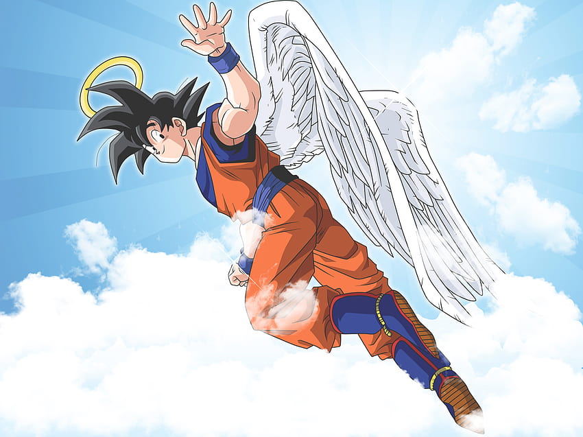 Goku Angel, goku with wings HD wallpaper