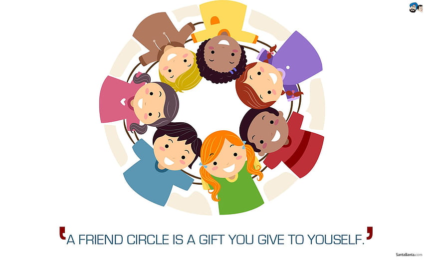 Un cercle d'amis est un cadeau que vous vous offrez http://www.santabanta/ /friendship/9… Fond d'écran HD