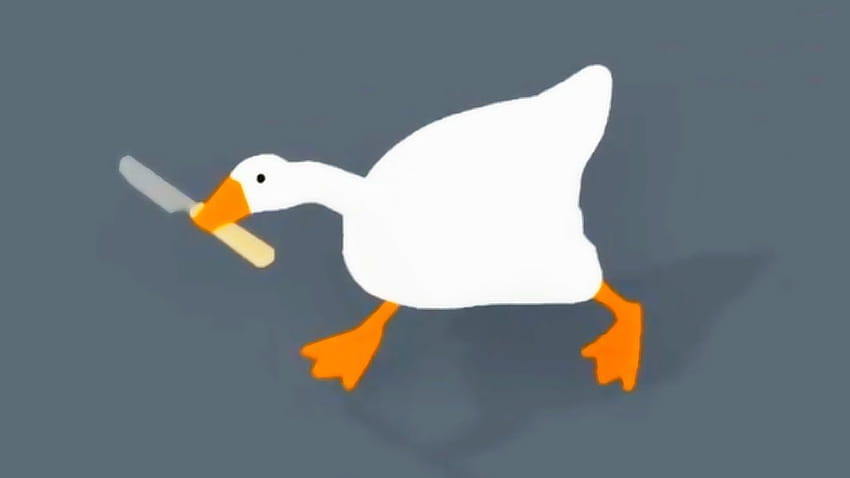 Goniłem ludzi nożem w grze Untitled Goose w 2020 roku, gra Tapeta HD