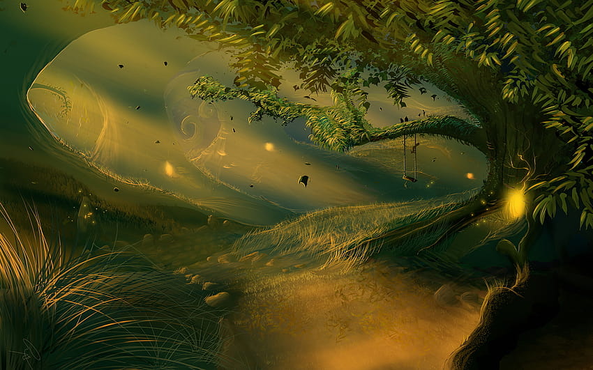 ป่าแฟนตาซีแฟนตาซีป่าที่น่าหลงใหล วอลล์เปเปอร์ HD