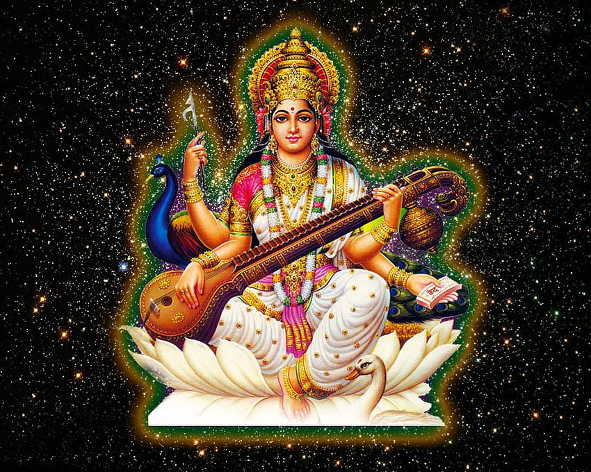 108 Names Of Goddess Saraswati, Saraswathy HD Wallpaper | Pxfuel