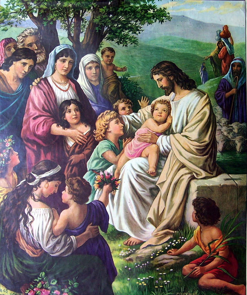 Jesus by Paulachan: 56 Jesus with Children, jesus with kids HD phone ...