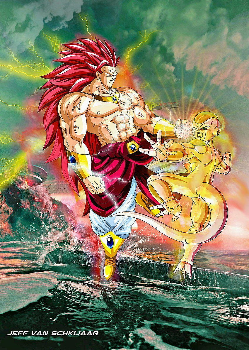 Broly Super Saiyan God 2 vs New Revived Frieza by jeffery10, goku vs broly HD phone wallpaper