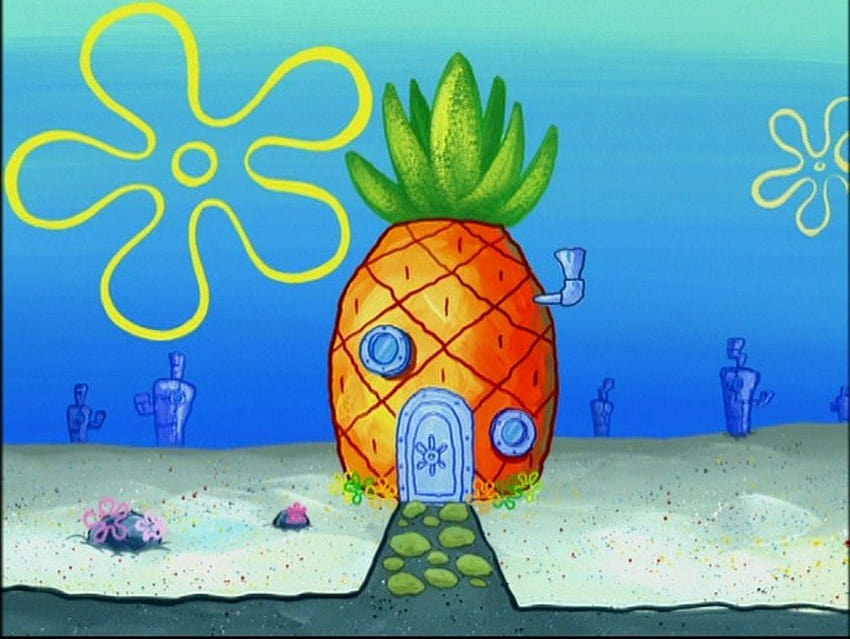 spongebob pineapple HD wallpaper