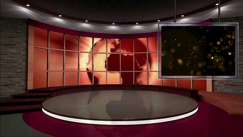 Virtuelles Studio Green Screen Video, TV-Studio-Hintergrundanimation HD-Hintergrundbild