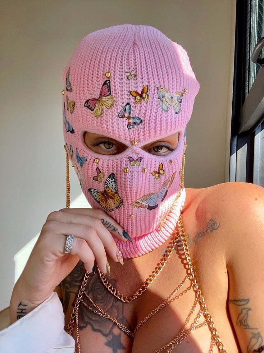 Aesthetic Girls Mask posted by Sarah Peltier, girl pink ski mask HD phone wallpaper