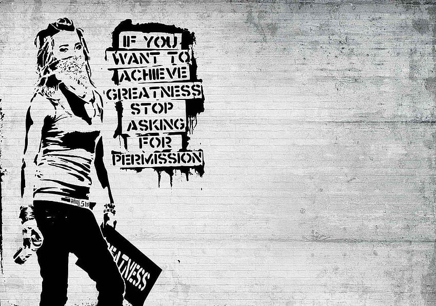 Carta da parati murale Banksy Graffiti Sfondo HD