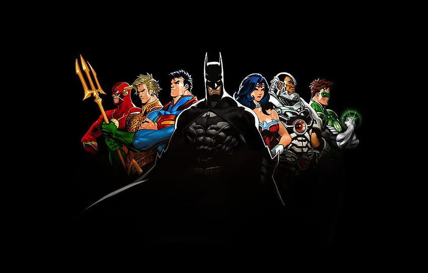 Mulher Maravilha, preto, Batman, fundo, Lanterna Verde, liga da justiça meninas papel de parede HD