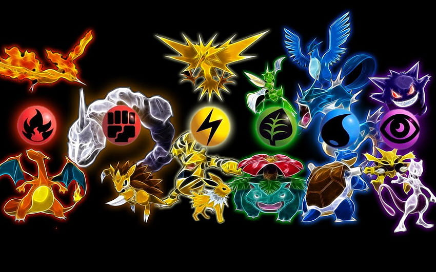 Legendäres Neon-Pokémon, episches legendäres Pokémon HD-Hintergrundbild