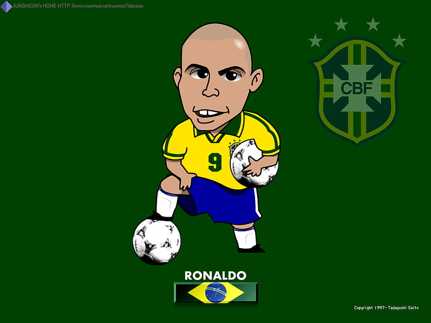 Dibujos animados Ronaldo Brasil Jugadores Fútbol, ​​ fondo de pantalla |  Pxfuel