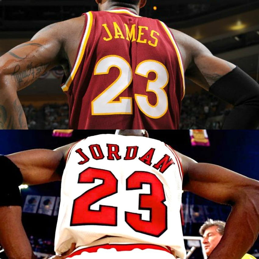 Lebron James Changes Jersey from to Jordan Approves, michael jordan and lebron james HD phone wallpaper