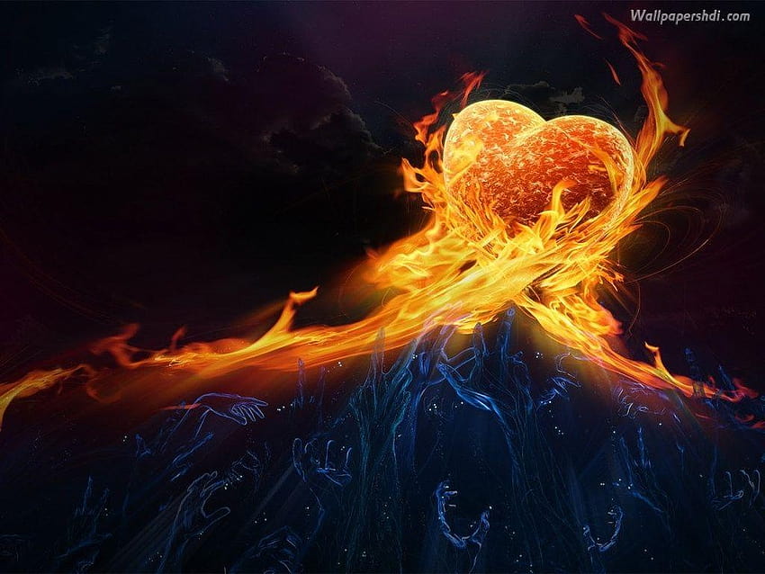 My heart is a furnace of burning passion., passion love HD wallpaper